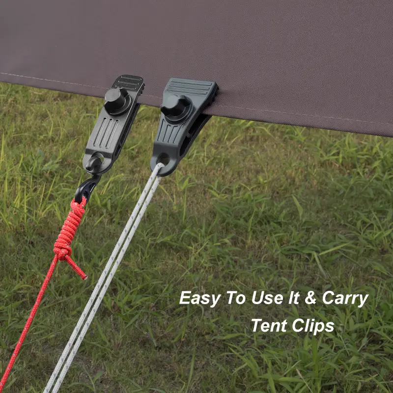 24pcs Portable Outdoor Tent Pegs, Heavy-Duty ABS Plastic Carabiner Hooks, Waterproof, Wear-Resistant Camping Accessories for Securing Tents, Awnings, 24Pcs L, Carabiner Clip Tent Pegs