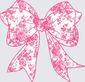 Pink Toile Bow