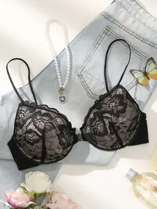 Women's Sexy Lace Underwire Front-Closure Bra—featuring enhanced support and lift, plus a backless design—effortlessly creates the perfect look for both casual outings and date nights Lace Brassiere Fit