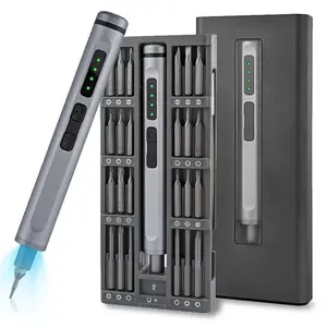 50-in-1 Electric Screwdriver Set, Rechargeable Cordless Screwdriver Bits, LED Light for Phone, Computer, Laptop, Watch, Glasses Repair Kit