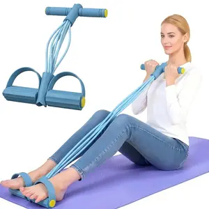 Multifunction Pedal Resistance Trainer with 10 Tubes Enhanced Version – Stronger Resistance for Effective Training, Portable Foot Pedal Exerciser for Full-Body Home Workout, Stretching & Fitness Training