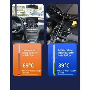 Car sunshade for summer, front windshield sunshade, in-car sun protection and heat insulation device