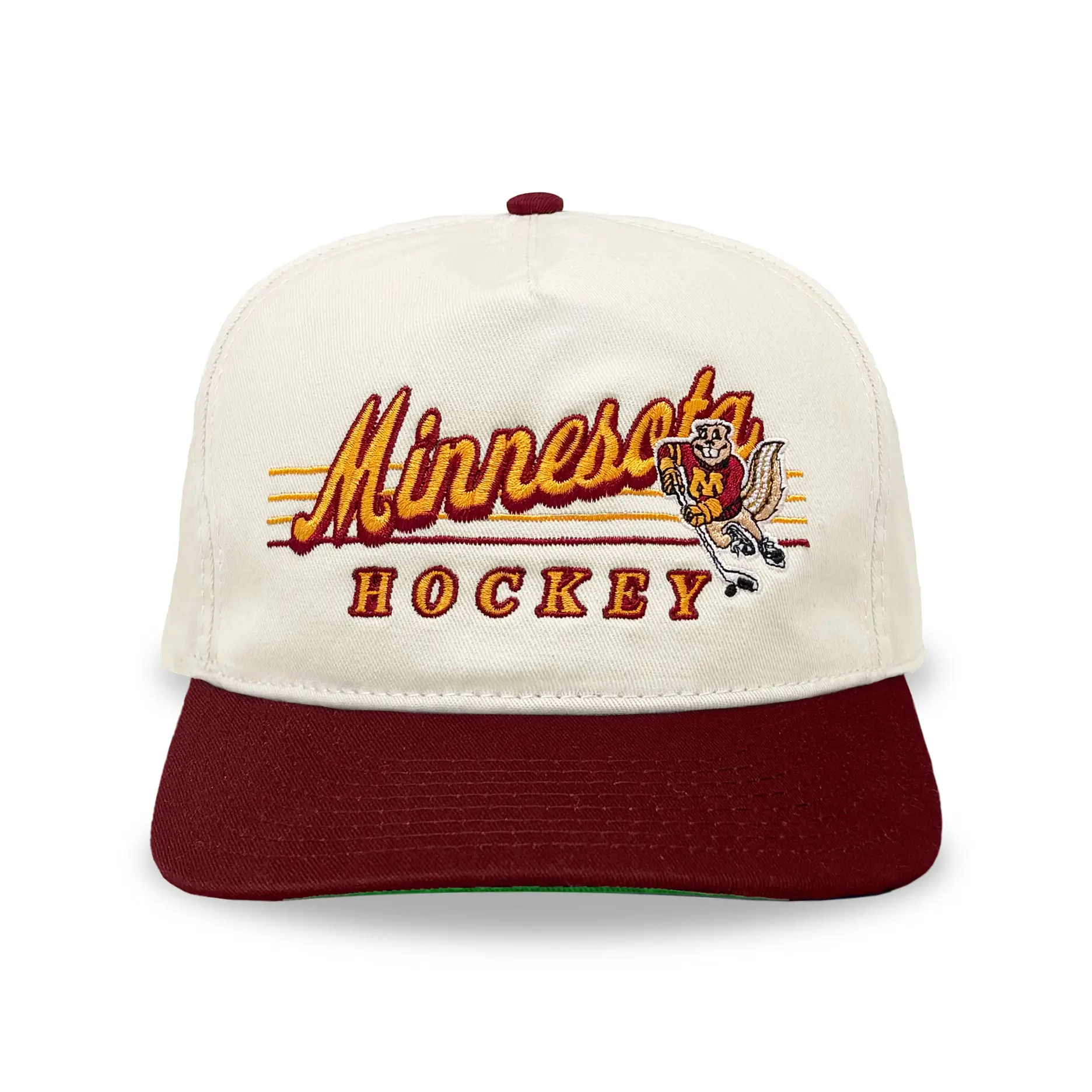 Minnesota Hockey Snapback: Cream