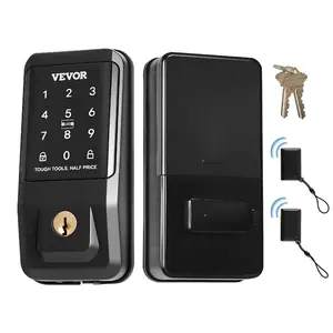 VEVOR Keyless Entry Door Lock, Touchpad Electronic Deadbolt with IC Card, Customizable User Codes, Keyed Entry, Auto Lock, Anti-Peeking Password, Backlit, Easy Installation, for Home, Matte Black