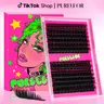 PURELEOR Fluffy Cluster Lashes Cosmetic, 50D-150D Volume D Curl Individual Eyelash Extensions, 10-16mm Mixed Length Dramatic False Lashes for Adults’ Daily & Party Makeup Products