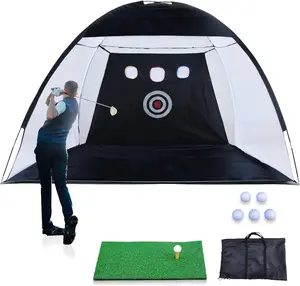 Golf Net, 10x7ft Golf Practice Net and Mat, Golf Hitting Nets Golf Driving Net with Target/Mat/Balls/Tee/Bag for Backyard Home Driving Training Swing Indoor/Outdoor