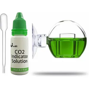 Glass CO2 Drop Checker CO2 Monitor Kit for Aquarium Planted Tank CO2 System Drop Checker with Solution