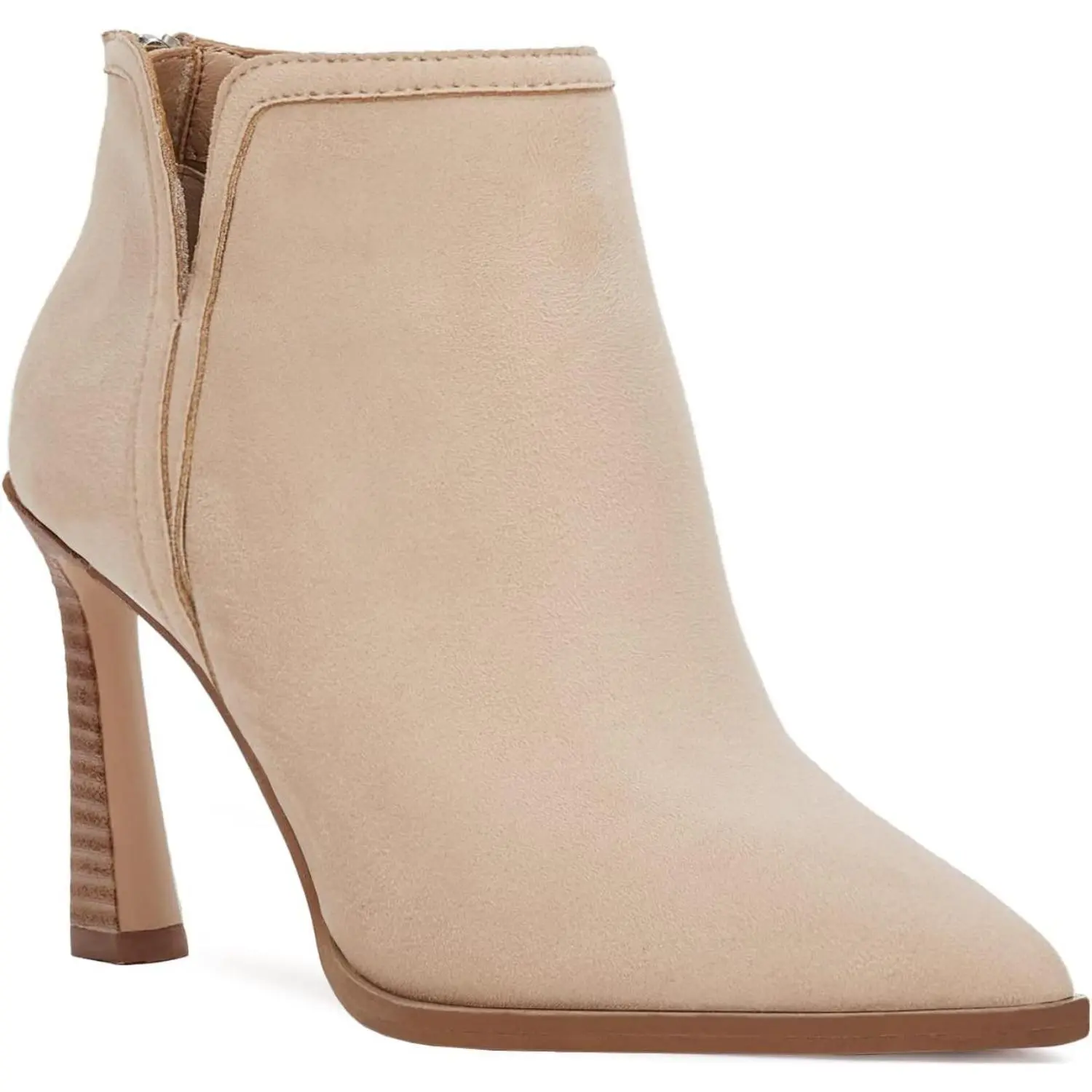 Womens High Heel Booties Pointed Toe V Cut Back Zipper Short Dress Ankle Boots tiktokshopbacktoschool