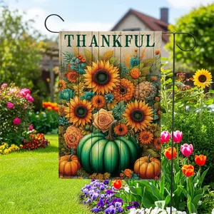 Fall Garden Flag 12x18 Double Sided | Sunflower Pumpkin Thankful Decor | Autumn Thanksgiving Yard Banner | Seasonal Harvest Porch Flag 2026