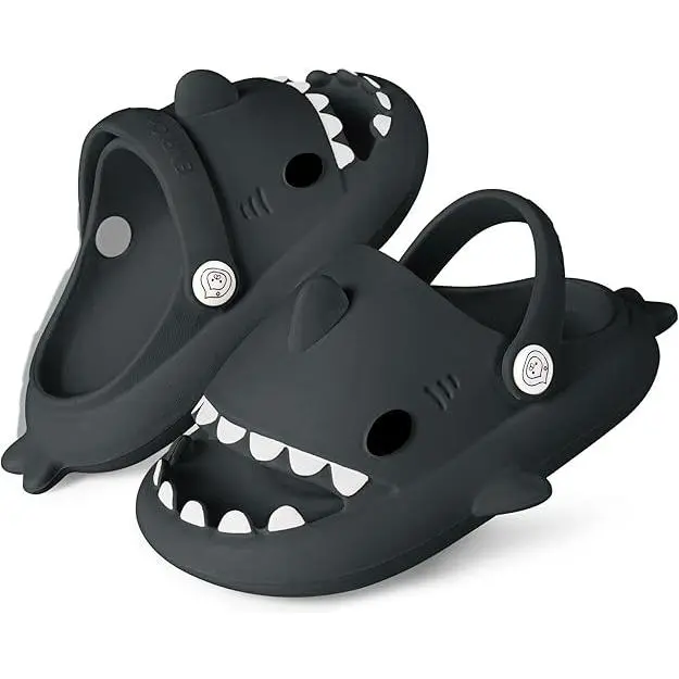 Shark Slides Cloud Beach Pool Home Slippers Cute Cartoon Open Toe Sandals Cushioned Thick Sole Shoes