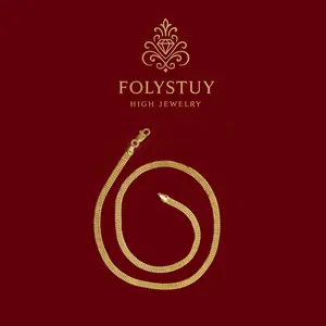 [21.6inch by 6mm 3 rows of box chain flat snake bones]【FOLYSTUY (Y147)】Stylish Jewelry Accessory Unisex