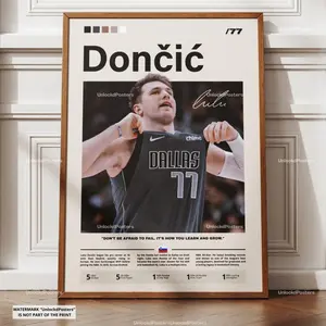Luka Dončić Poster, Doncic Mavericks Print, Doncic Dallas Art, Dallas Mavericks Fan Gift Idea, Doncic Dallas Wall Art, NBA Decor, Png