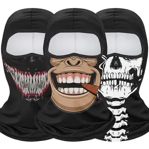 1-Pack Balaclava Gorilla Skull Neck Gaiter, Breathable Windproof Dust-Proof Full Face Mask. Suitable for spring and summer sports such as cycling, motorcycling, hiking, horseback riding, shooting fishing. Ideal also Halloween Day of the Dead Distress