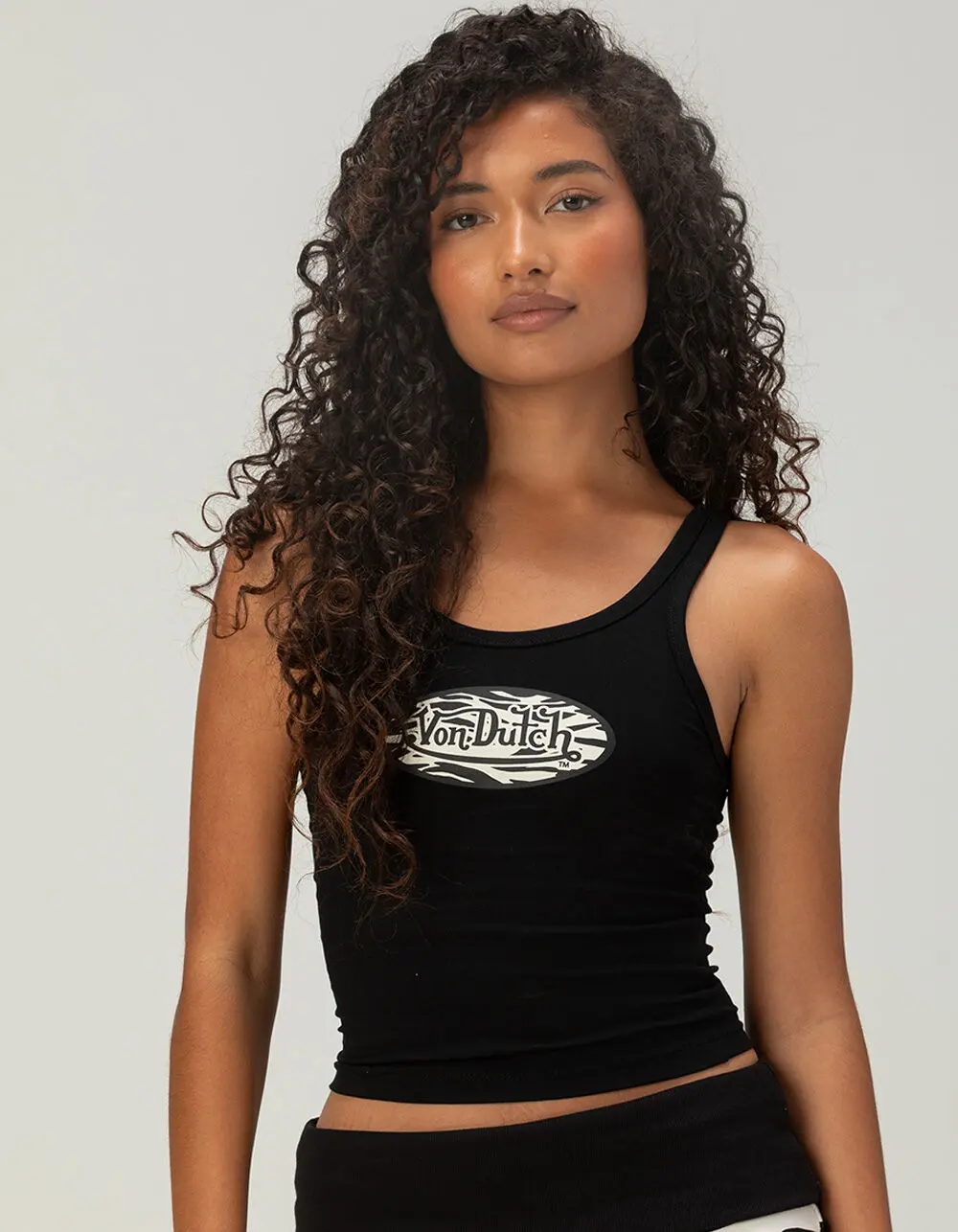 VON DUTCH Zebra Womens Scoop Neck Tank Top