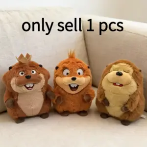 Hoppers King George Mabel Loaf Beaver Plush Toy Soft Fluffy Cuddly Stuffed Animal Cute Beaver Doll For Kids Birthday Gift Home Decor