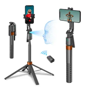 Auto Face Tracking Tripod for iPhone ,70" Tall Travel Phone Tripod Stand with Remote & Gesture Control, Selfie Stick Tripod for Video Recording & TikTok Live Streaming