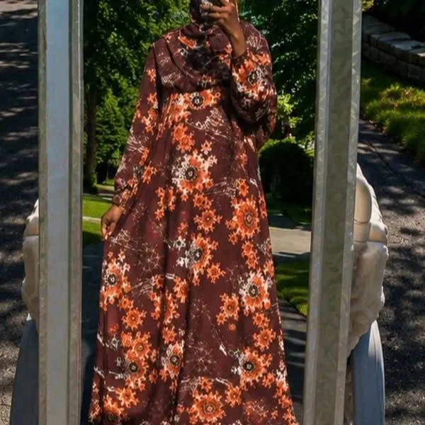 Praying Abaya with Oversized Matching Scarf