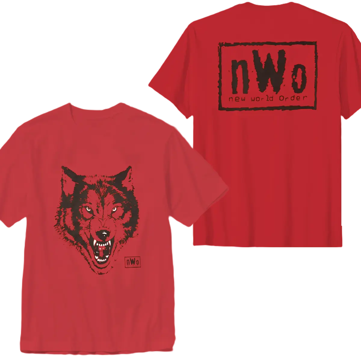 NWO New World Order Wolfpac Logo Tee, Halloween Cosplay Costume Tee, Casual Unisex Crewneck Top Tee, Streetwear Menswear Shortsleeve Cotton Fabric