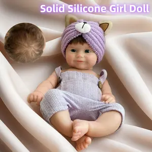 Otarddolls 1PC 18.5 Inch Maddie Full Body Solid Silicone Reborn Girl With 3D Painted Skin Soft Touch Feeling Waterproof Handmade Newborn Doll Gift