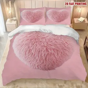 Three-Piece Bedding Set with Zipper Closure, Soft Breathable Fabric, Queen & King Size, Ideal for Bedroom, Apartment, Guest Room, Breathable Duvet Set