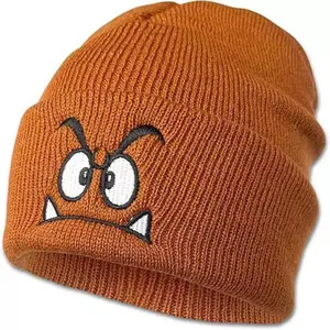 Angry Face Embroidered Knitted Beanie, Unisex Warm Wool Hat for Men and Women, Casual Autumn and Winter Outdoor Wear SpringStatements