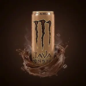 Monster Java Loca Moca Coffee 15 fl oz Can Pack of 4 Bold Flavor Caffeinated Energy Boost Mocha Infused Kick for On-the-Go