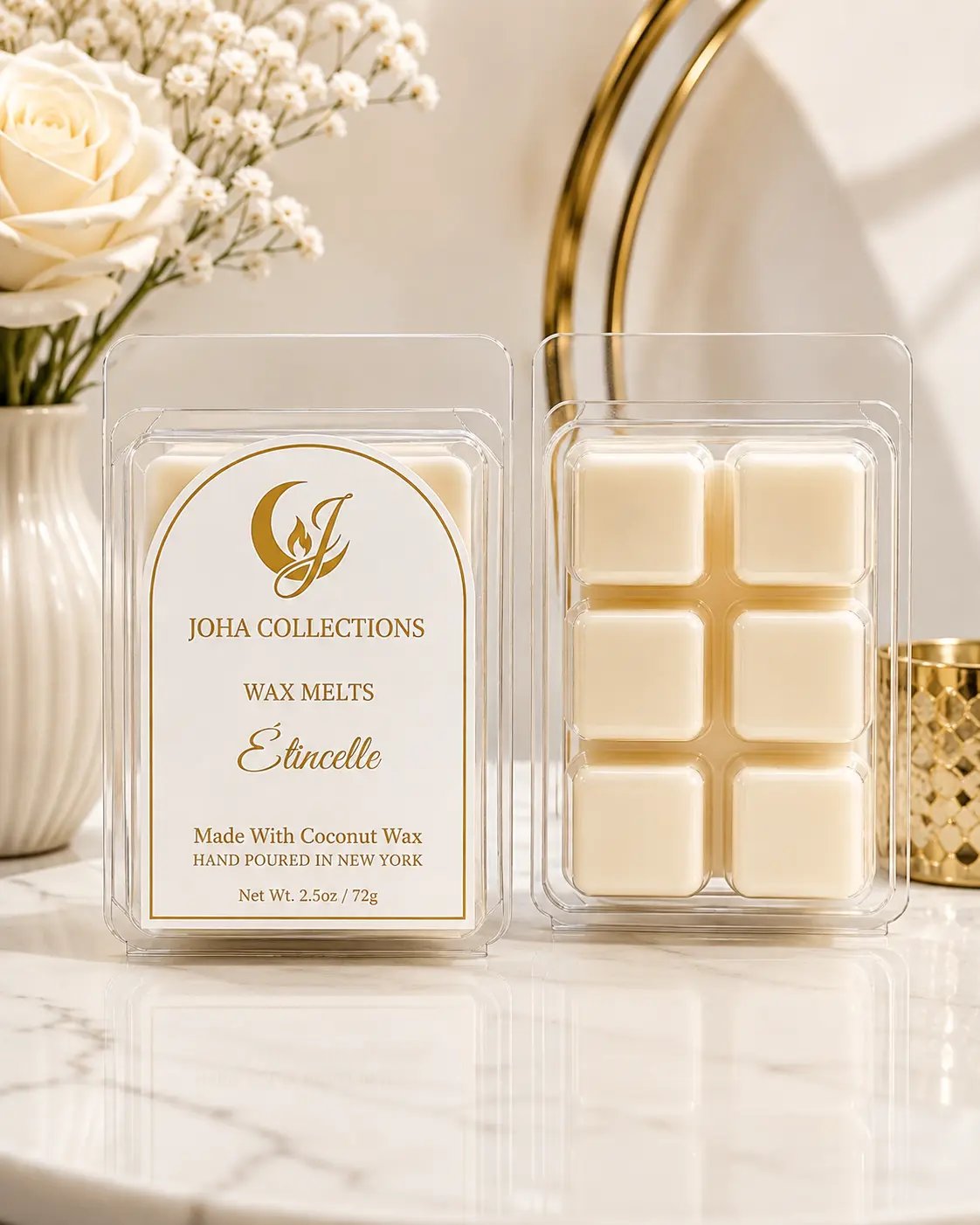 JOHA COLLECTIONS Étincelle wax melts - starfruit & Kiwi- coconut wax -2.5 0z