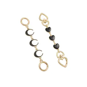 2PCS Purse Chain Extender Bag Extender Chain Purse Strap Extenders for Handbags Crossbody Bag Charms Accessories