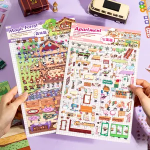3D Micro World Building Block Stickers – 3pcs DIY Miniature Craft Stickers for Scrapbooks, Journals & Crafts, Fun Birthday Gift summerwins,summerwins