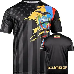 USA & Ecuador Flag Mix Soccer Jersey, Ecuador Jersey Soccer, Jersey De Ecuador For Men Women Youth and Kids