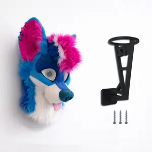 Fursuit Head Wall Mount - Optional Paw Mount Now Available! Furry Costume Headwear