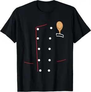 100% Cotton Chef Coat T-Shirt-Chef Uniform Jacket Shirt-Culinary GIFT T-Shirt