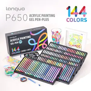 Blue Fruit New 144-Color Acrylic Paint Pen Set, Plus 1.0mm Large Capacity Gel Pens, Ideal for Art Creation, Planner, Classroom Notes