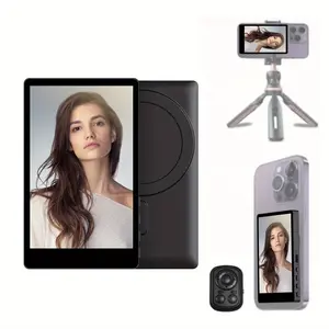 Vlog Selfie Monitor Screen iPhone, 4K 30fps Recording, Wireless Screen Mirroring, Remote Control, Magnetic Fixation, 180° Rotation, Smartphone, Smartphone Accessories