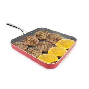 EaZy MealZ Non-Stick Square Grill Pan, Extra Large, 12"