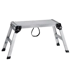fathersdaygift  VEVOR Folding Work Platform, 330 lbs Load Capacity, Aluminum Drywall Stool Ladder, Heavy Duty Work Bench w/ Non-Slip Feet, Ideal for Washing Vehicles, Cleaning, Painting, Decorating