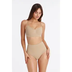 Nova Sculpt Seamless Strong Compression Mid Waist Brief - Sand