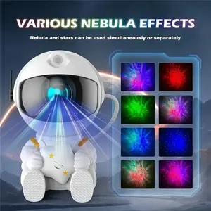 Astronaut-Themed Space Starry Sky Projector, Children's Night Light, Led Nebula Projector Light, Galaxy Bedroom Projector with Remote for Adult Game Room, Home Theater, Ceiling and Room Decoration, Valentine's Day Gift