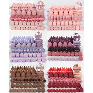 Makeup Sponge Puff Set, 10/20/40/50/60 pcs Multifunctional Beauty Sponges, Blending Beauty Sponge, Makeup Puffs, Wet and Dry Dual-Use Makeup Tools for All Skin Types