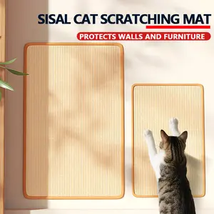 Wall Sisal Cat Scratcher Mat, Indoor Cat Scratching Pad for Furniture & Wall Protection, Durable Pet Scratcher for Cats Kittens