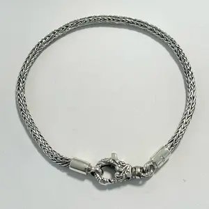 Sterling Silver 925 Bali Style Bracelet  Chain Necklace