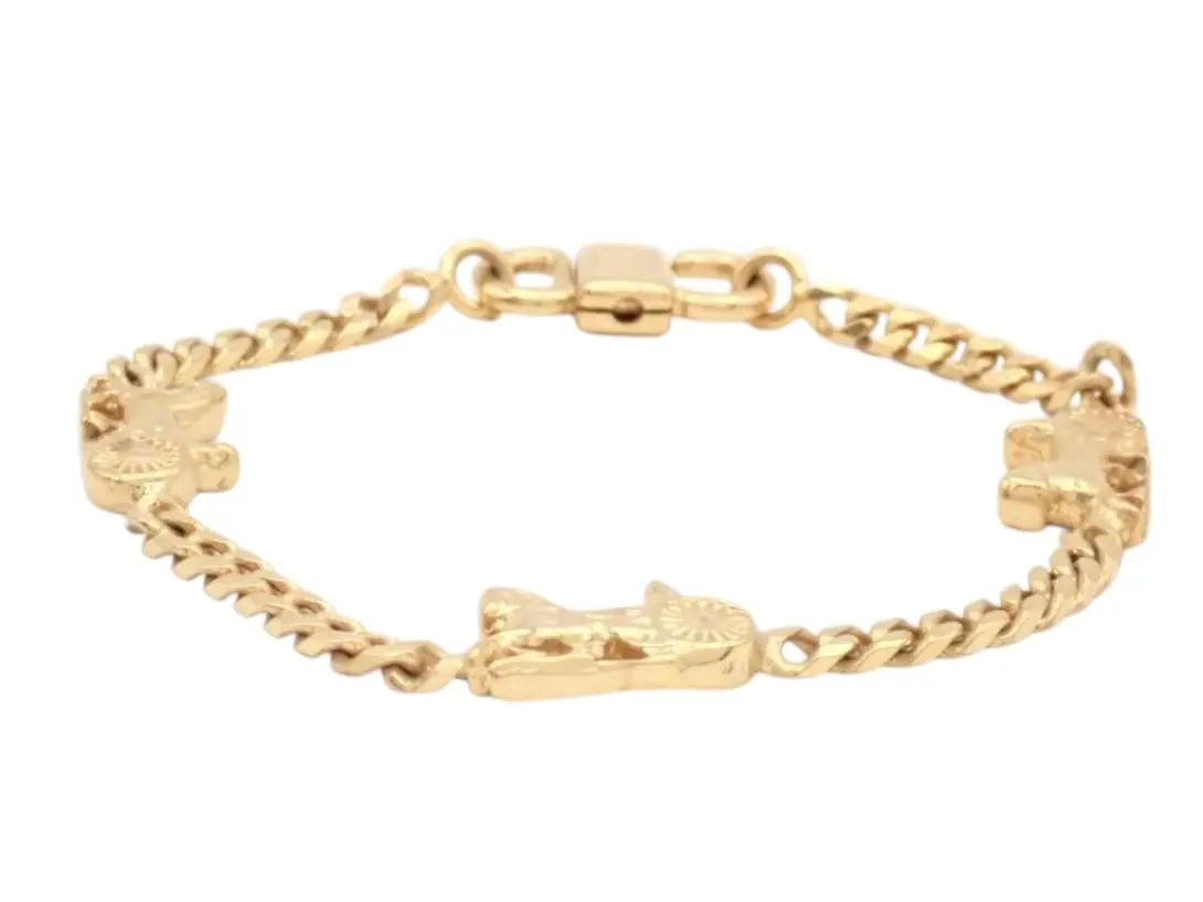 Pre-owned Celine Horse Carriage Gold Bracelet Perfect for Daily Use