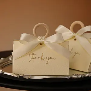 10 Pieces Triangle Thank You Candy Boxes, Thank You Gifts, Deluxe Gift Box, Valentine's Day Gift Lipstick, Jewelry Packaging with Bowknot, Wedding Mother's Day Birthday Party