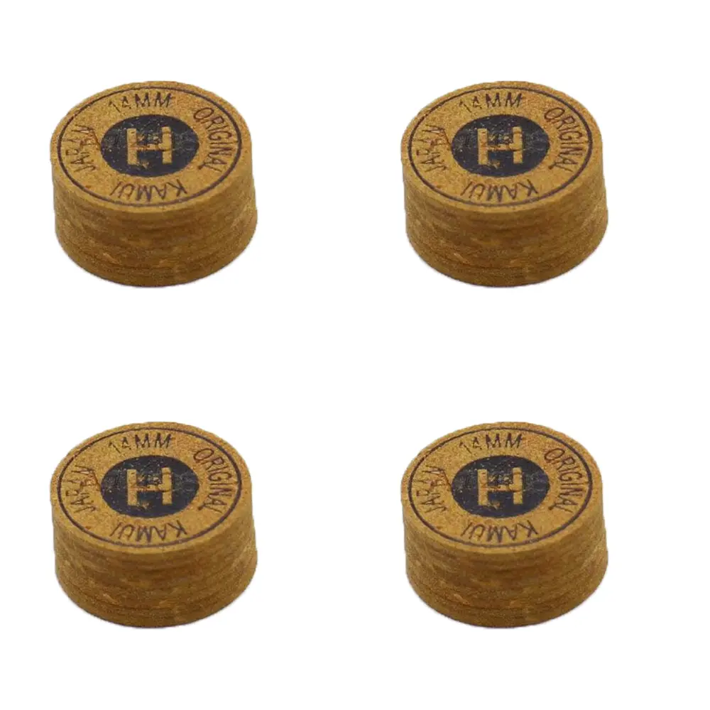 Professional 4pcs/10pcs 14mm 8-Layer Pigskin Billiard Cue Tip Set, Universal Model for Snooker Cue Replacements