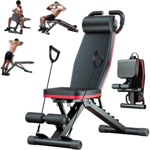 2026 1000LBS Adjustable Weight Bench, Multi-Functional Incline Decline Flat Bench Press, Foldable Full Body Dumbbell Workout Bench for Home Gym Weight Training, Sit Ups, Space-Saving Fitness Equipment