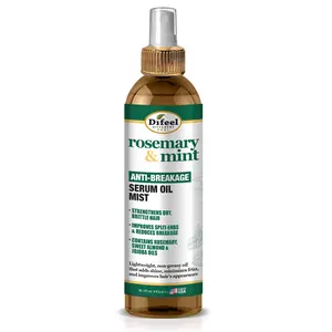 Difeel Rosemary & Mint Anti-Breakage Serum Oil Mist 8 oz - Strengthens Dry Brittle Hair Improves Split-Ends Reduces Breakage