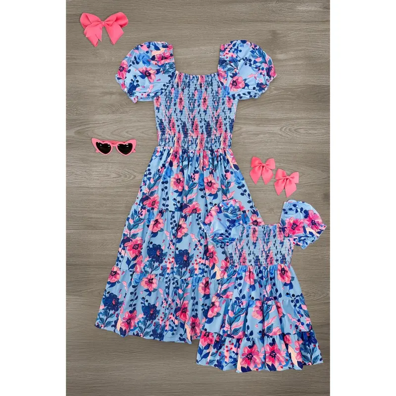 Pink and blue dress flower - TikTok Shop