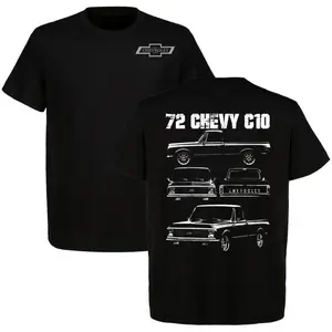 Retro 72 Chevy C10 T-Shirt C10 Truck Life Tee Men Cotton Short Sleeve 90s Styled Streetwear