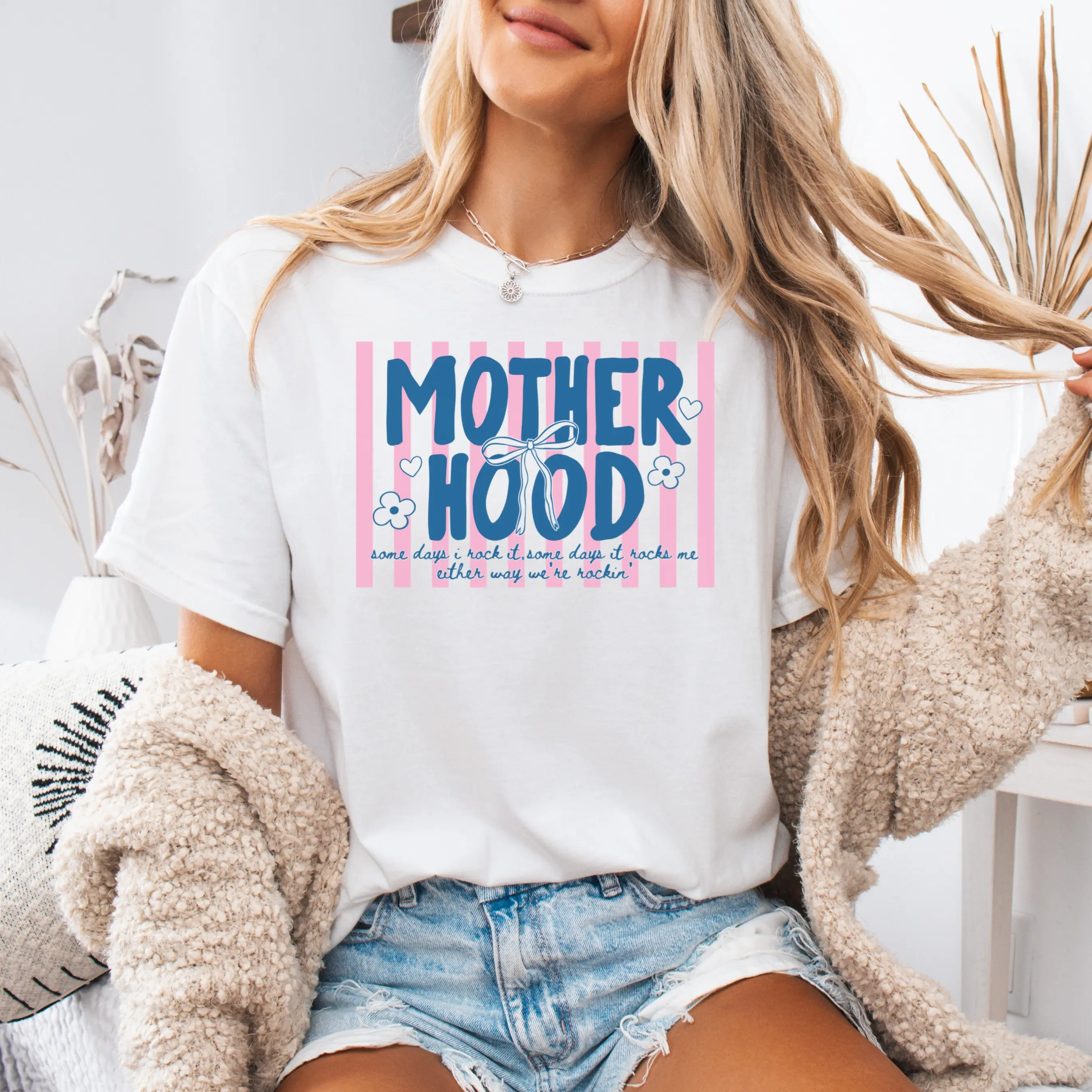 Motherhood Shirt Mom Life Tee Mothers Day Shirt Gift for Mom Vintage Washed Comfort Colors Tee