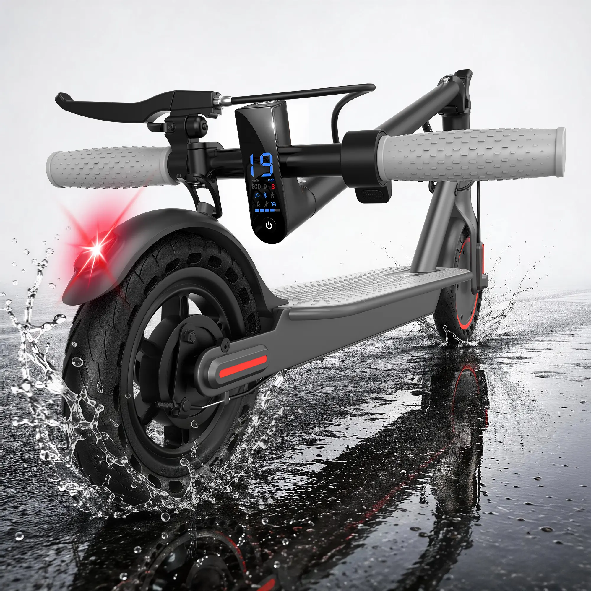 SummerVibes【AOPO】Electric Scooter  8.5" Solid Tire,Powerful 350W Motor, 19 MPH,15 Miles Max Range, 264LBS Load Capacity, Aluminum Alloy Frame, Foldable, the Perfect Gift for Family and Friends, Ideal for Adults & Teens for Commuting. SpringSta